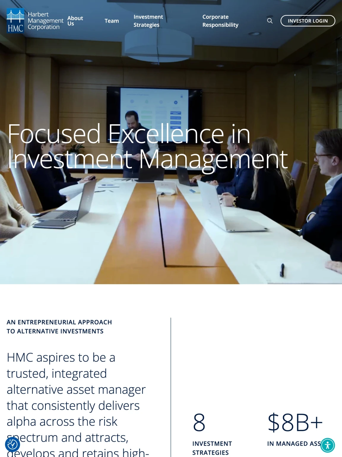 Screenshot of Harbert Management Corporation