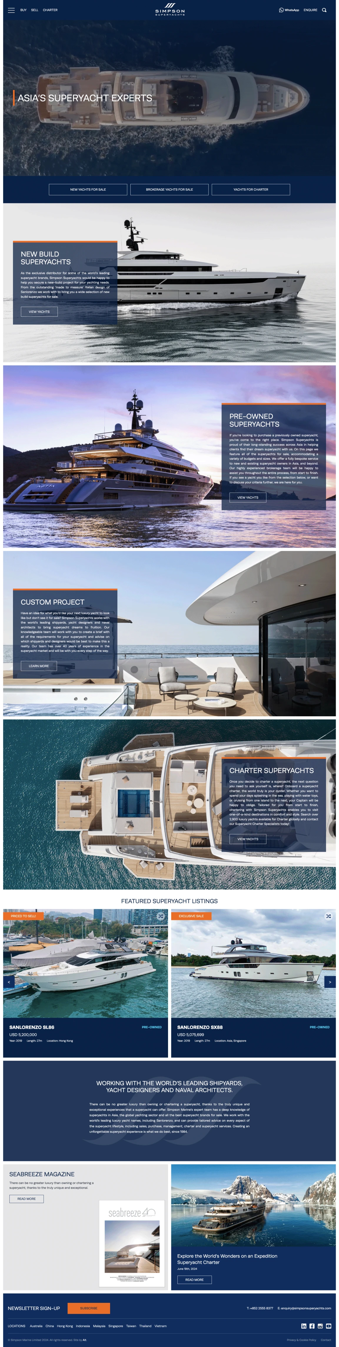 Screenshot of Simpson Superyachts