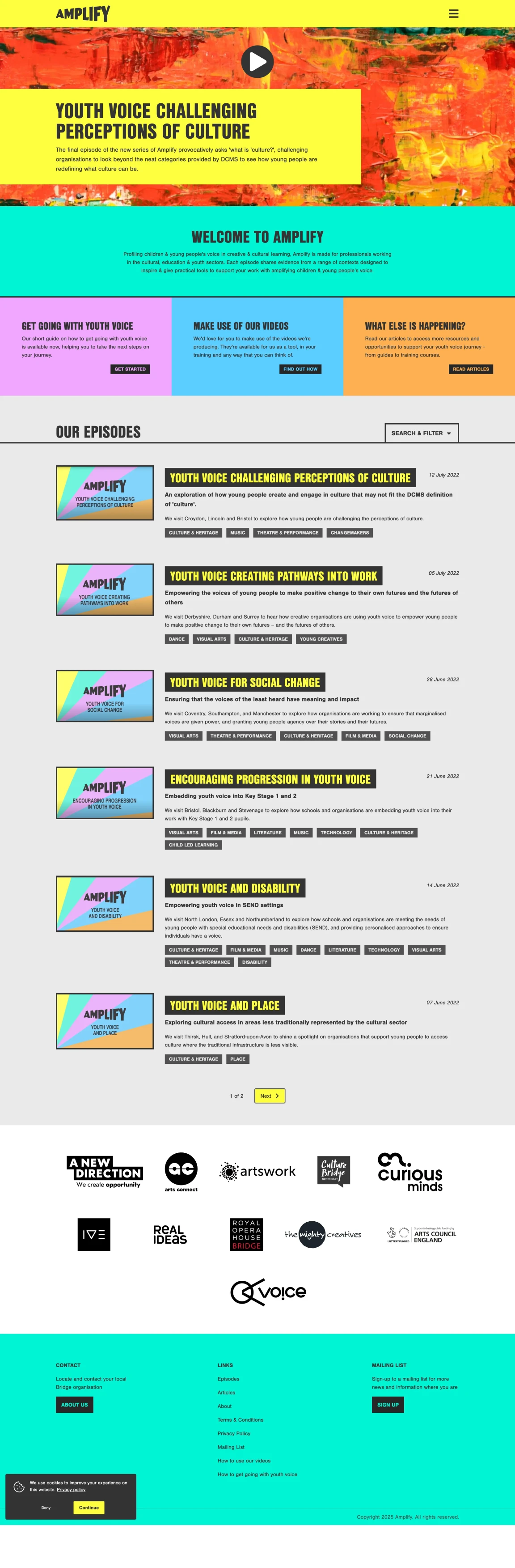 Screenshot of Amplify Voice