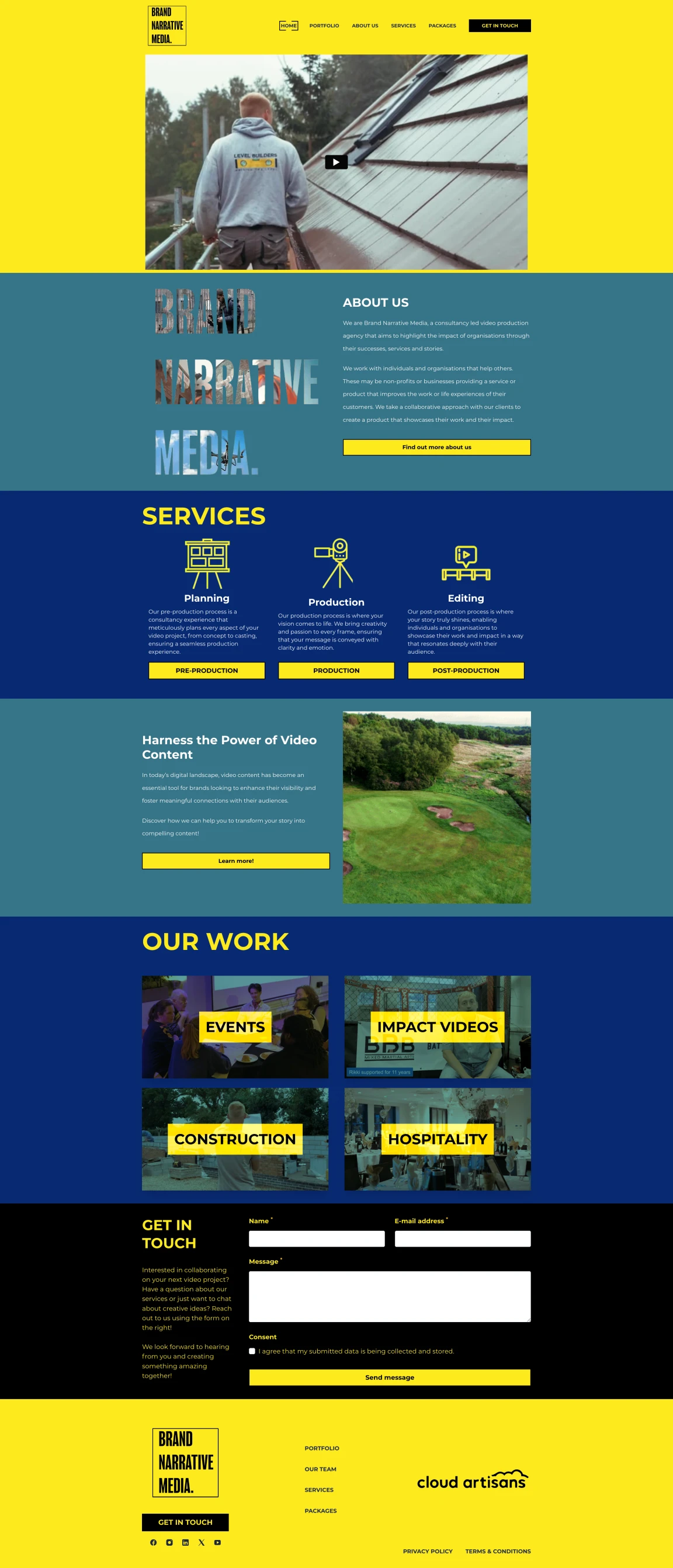 Screenshot of Brand Narrative