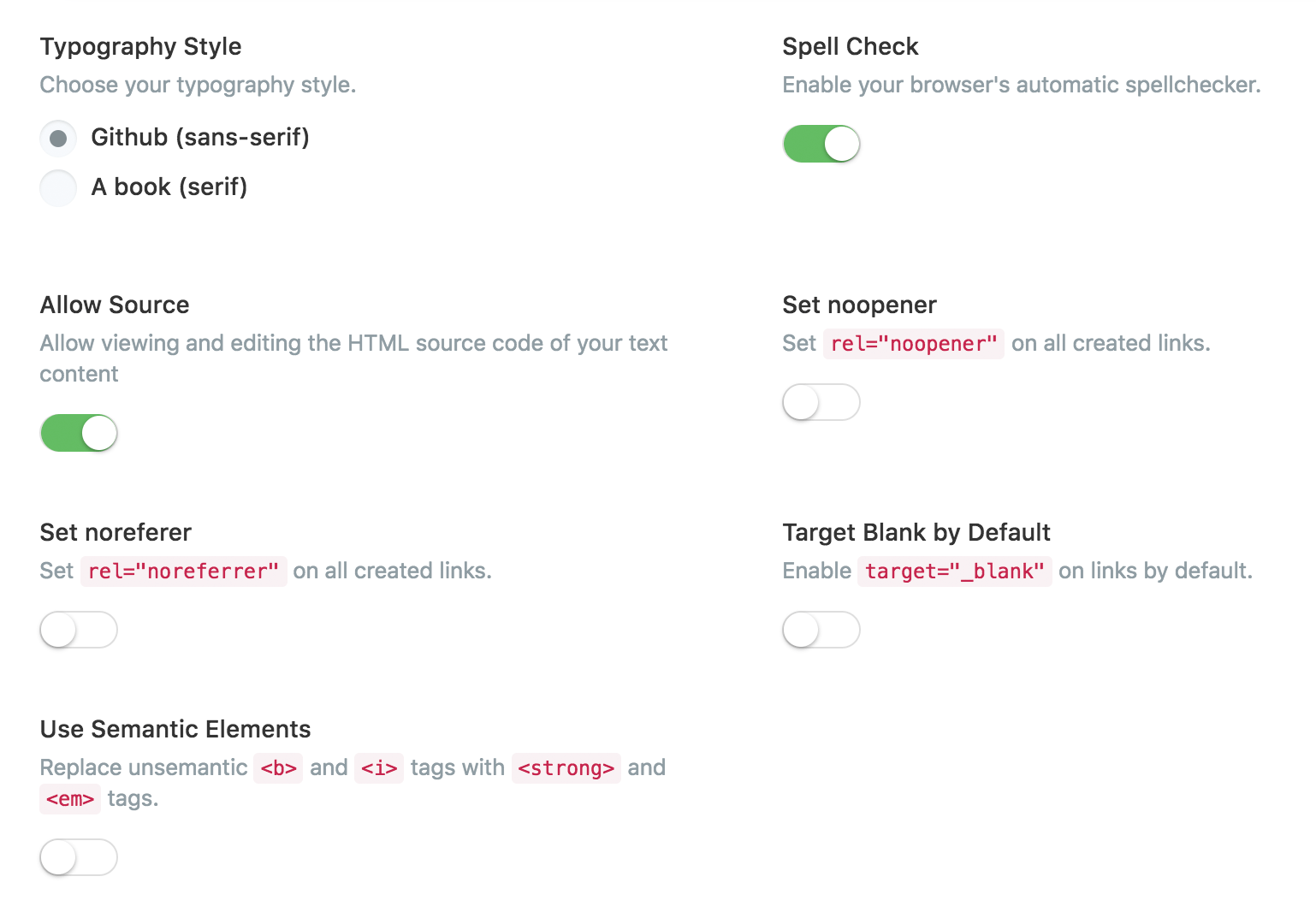 Bard's Settings