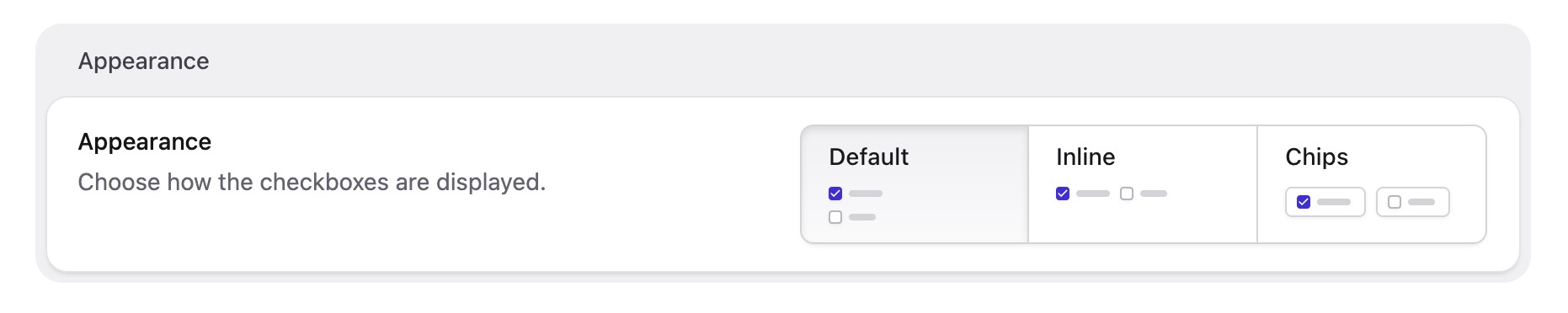 Screenshot of the blueprint editor with the checkbox field type options highlighted