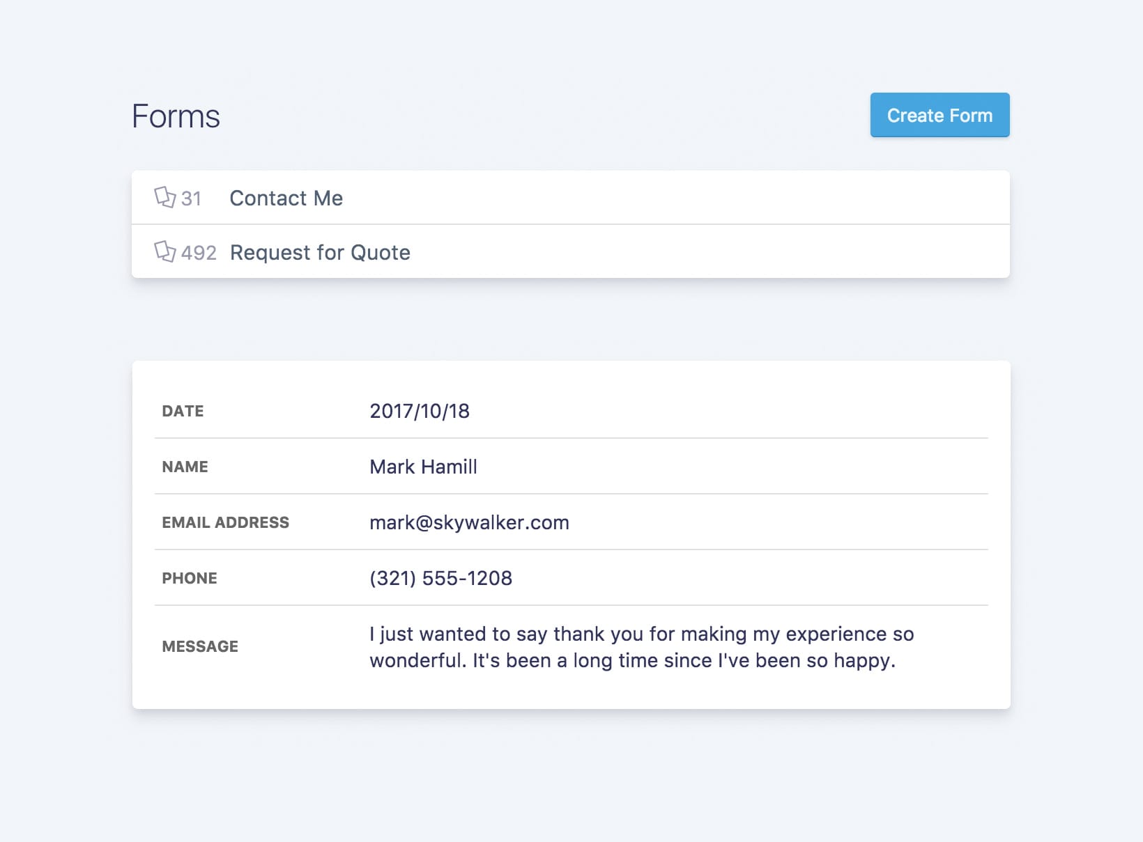 Manage unlimited forms and responses