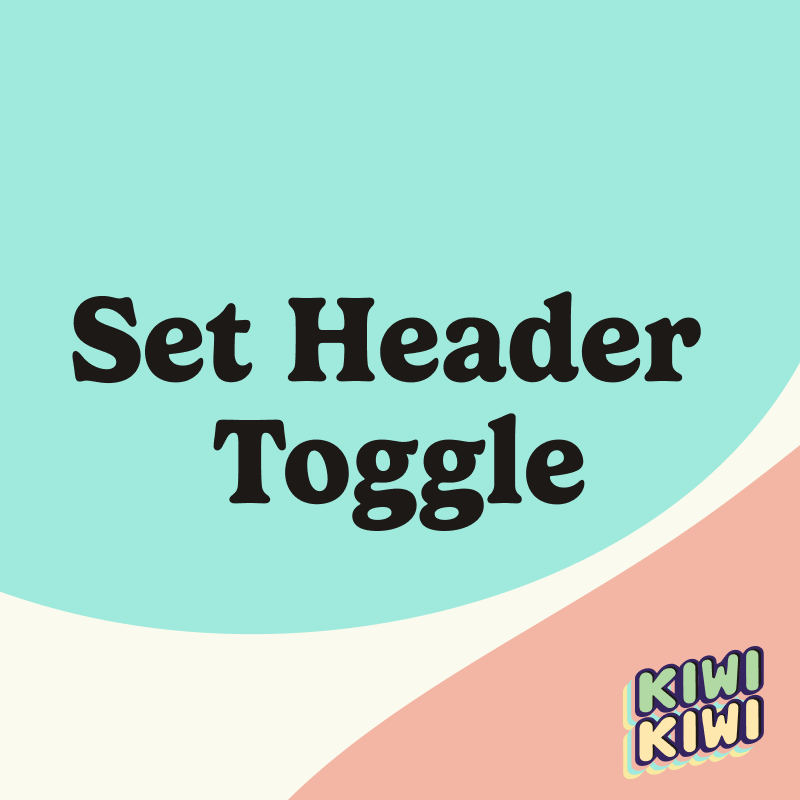 Set Header Toggle Thumbnail
