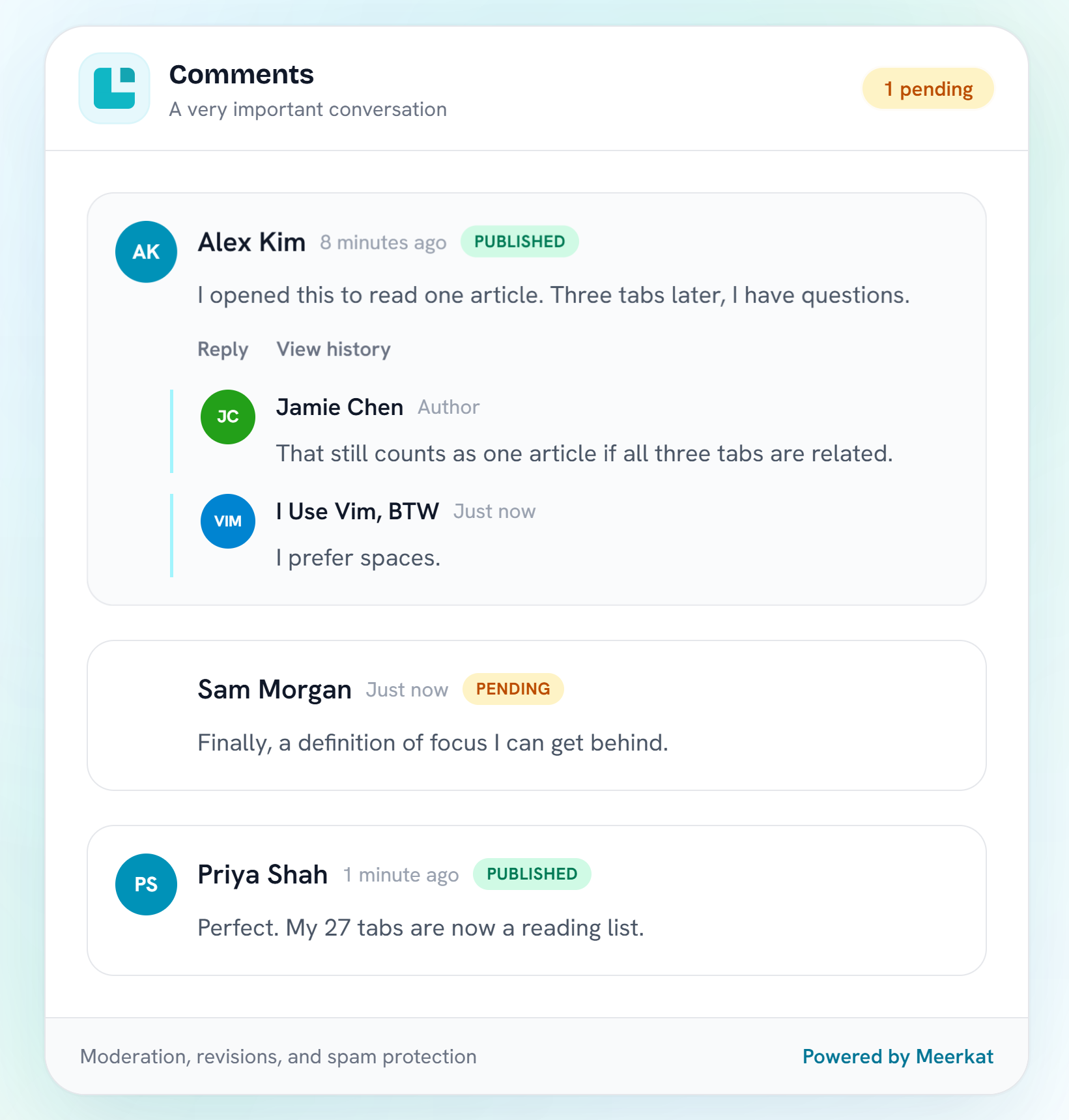 Meerkat Comments Thumbnail
